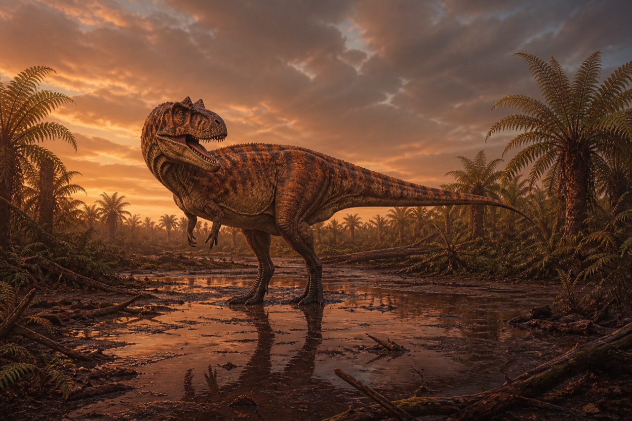 Theropod life restoration