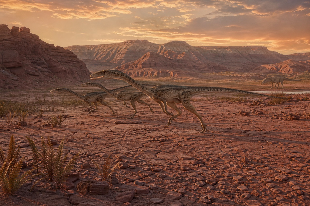 Theropod life restoration